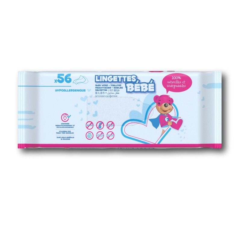 Lingettes Bébé Nature Sensitive 14 x 56