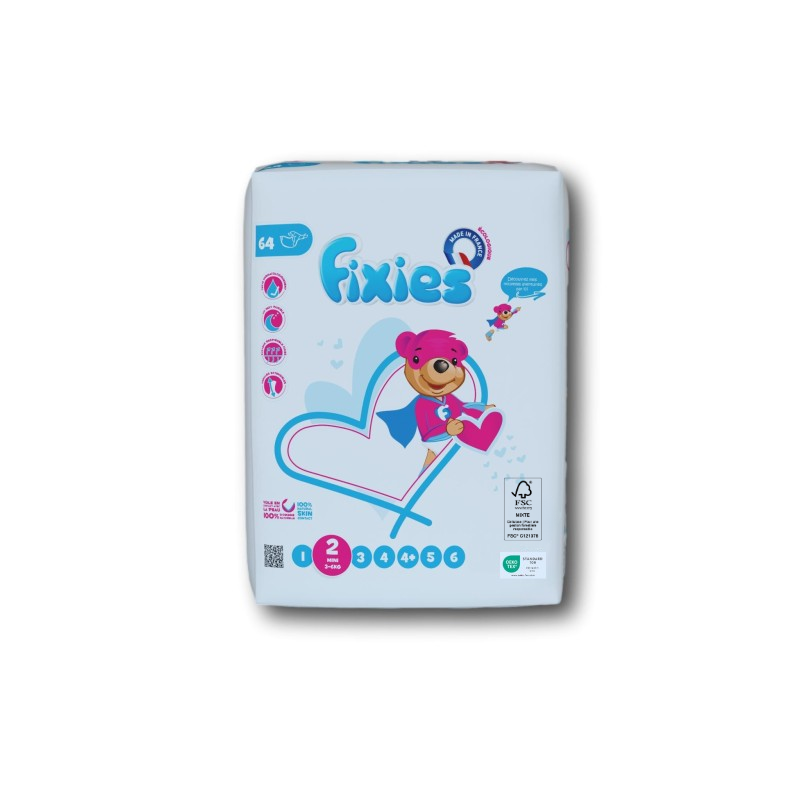 Couches bébé Fixies Mini 3/6 kg x 64