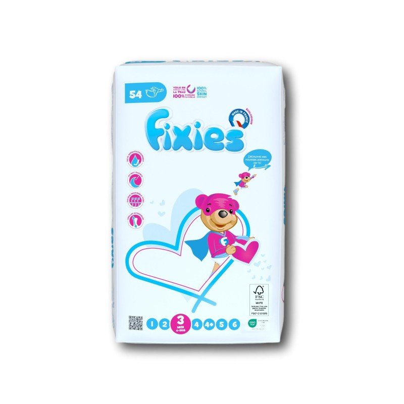 Couches bébé Fixies Midi 4/9 kg x 54