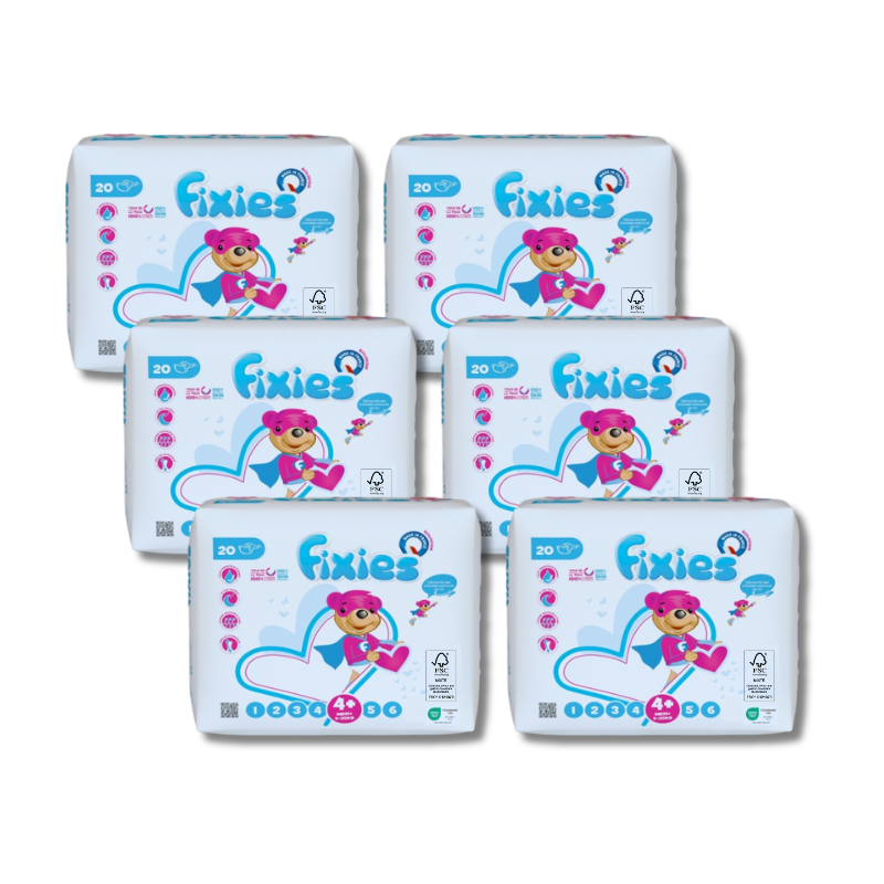 PACK couches Fixies Maxi+ 9/20kg 6 x 20